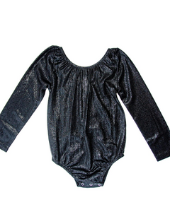 Livee Long Sleeve Leotard - Time-to-Shine Onyx