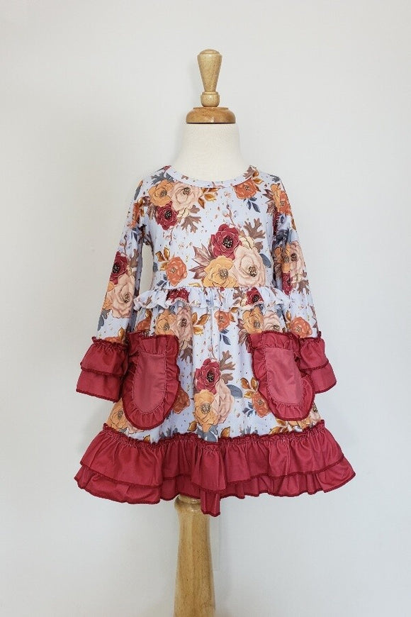 Blue Harvest Floral Dress